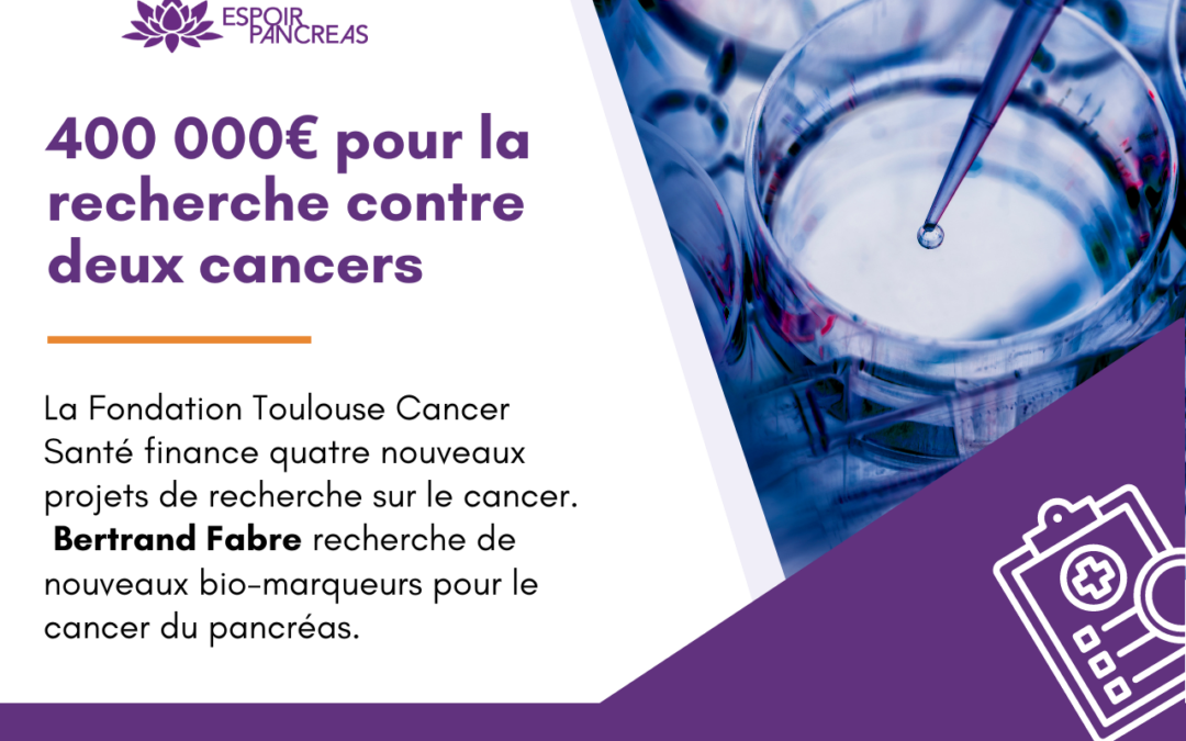 400 000€ pour la recherche contre deux cancers 