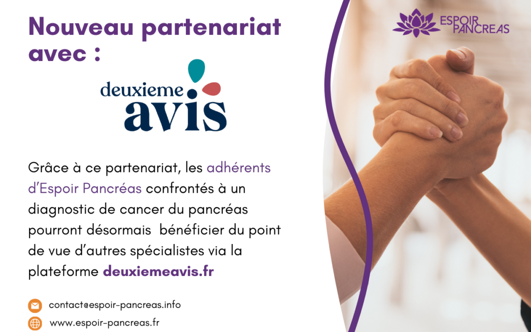 Nouveau partenariat : Espoir Pancréas & deuxiemeavis.fr