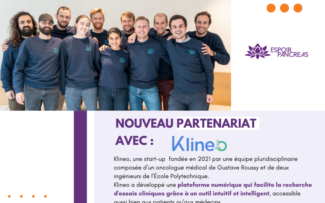 Nouveau partenariat : Espoir Pancréas & Klineo